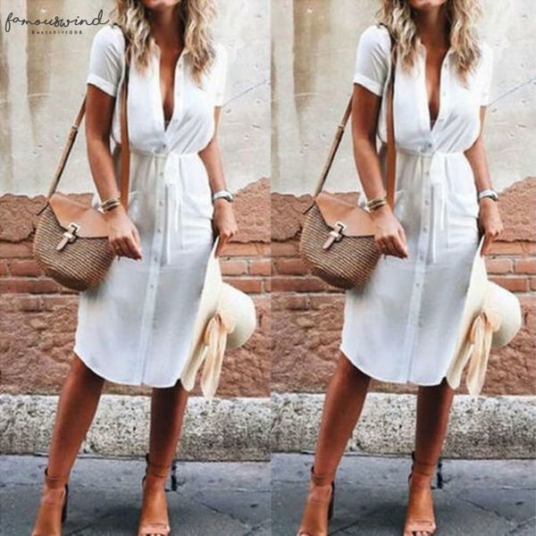 

2020 summer women short sleeve v neck casual loose dresses tea dress t shirt a line party dresss vestidos, Black;gray