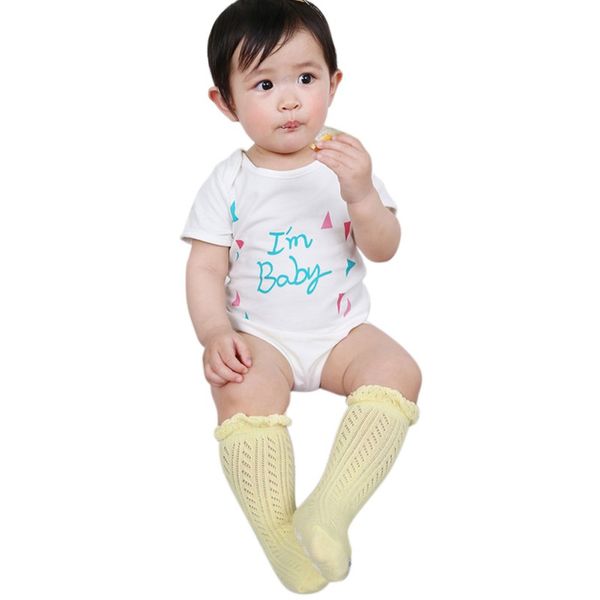 

baby girl socks toddler baby cotton mesh breathable socks newborn infant non-slip baby girls socks 1-24 months, Pink;yellow
