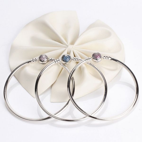 

luxury designer jewelry bracelet 925 sterling silver for pandora glamour fashion ladies jewelry three colors ing, Black