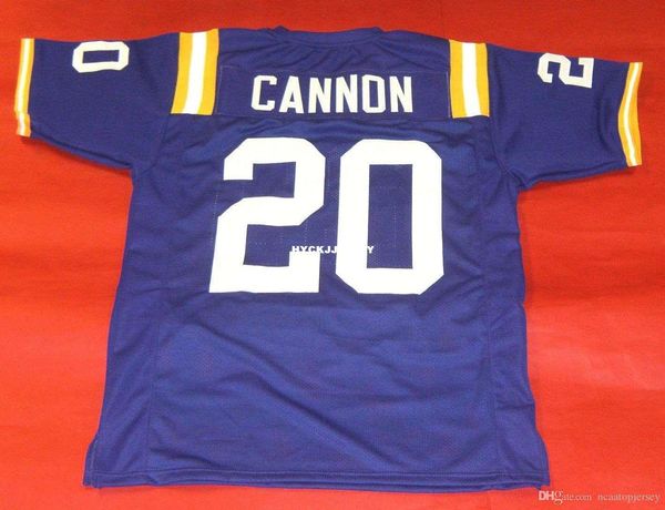 

retro #20 billy cannon custom iana state tigers jersey lsu heisman purple mens stitching college size s-5xl football jerseys, Black;red