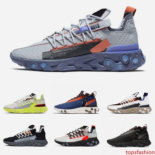 

new brand ispa react running shoes platinum volt blue void wolf grey men women trainer fashion air sports sneakers size 36-45