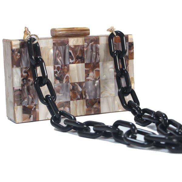 

acrylic shoulder messenger bag famous classic crossbody bag patchwork flap small mini evening party girl purse