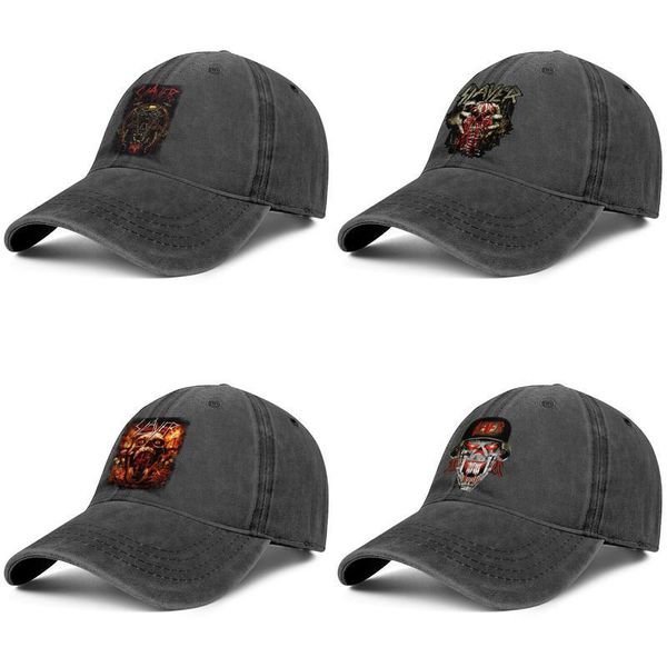 

slayer war skull ensemble band logo mens and womens trucker denim cap design fitted golf classicblank trendycute hats xiii design llc, Blue;gray