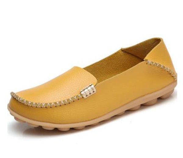 

women shoes leather flats non-slip comfortable women's casual shoes 1151, Black