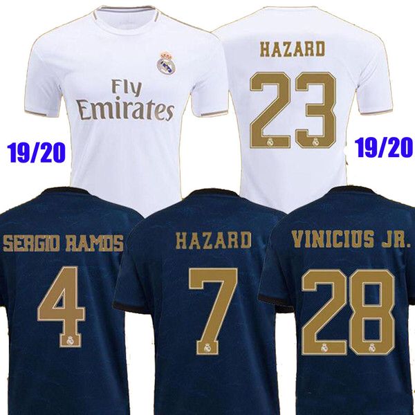 

Hazard 2019 2020 real madrid maillot de occer jer ey football jer ey white cami eta de madrid real fÃºtbol player ver ion zidane, Black;yellow