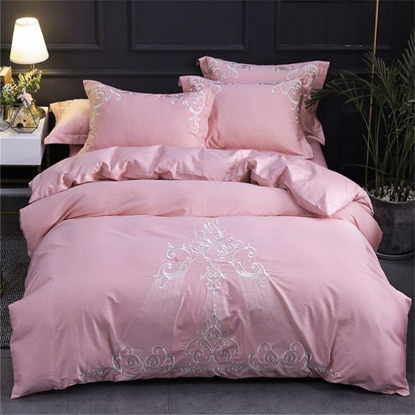 Luxury Wedding Use 60s Long Staple Cotton Bedding Set Bed Sheet