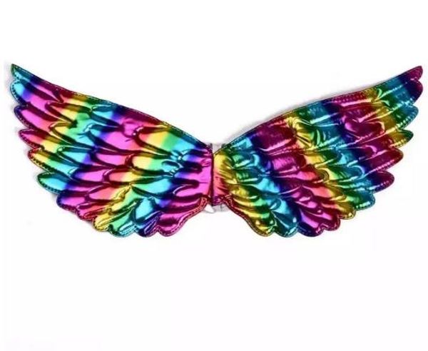 Angel Fairy Rainbow Wings Fancy Dress Wing Halloween Wedding Birthday Party Costume Accessori Decorazione di sfondo fai da te