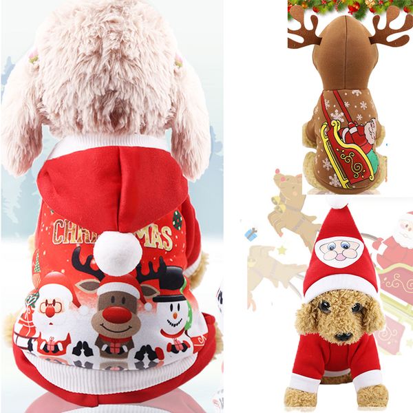

christmas dog clothes cute dog clothes standing four-legged clothes keep warm christmas party apparel pet supplies