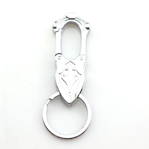 

2019 super drop ship popular black keyfob car keyring keychain key chain ring men's business style, Silver