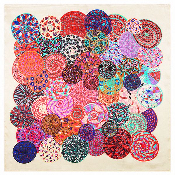 

mai tong scarves 60cm * 60cm snail dreams ms. silk professional small square scarf 389, Blue;gray