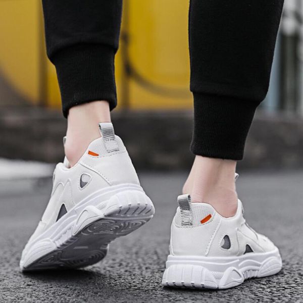 

new men running shoes pure white fashion men trainer breathable light yellow mesh outdoor sport sneaker size 40-44
