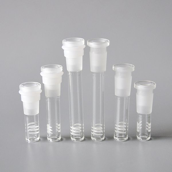 Glas-Downstem mit 6 Schnitten für eine weiche Bong, 18,8 mm Downstem in eine 14 mm-Schale, 3 cm/5 cm/8 cm Glas-Downstem-Diffusor/Rauchreduzierer-Zubehör