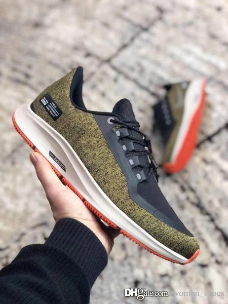 

fashion air zoom pegasus turbo 35 rn shld shoes mens womens designer shoes green red bottoms sports sneakers luxury 2019 brand sneakers, Black