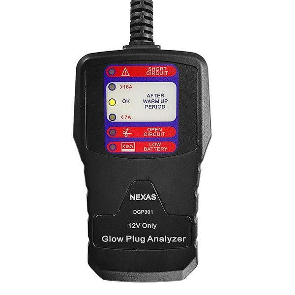 

1pcs nexas dgp301 diesel glow plug tester provides fault detection car tool black ing