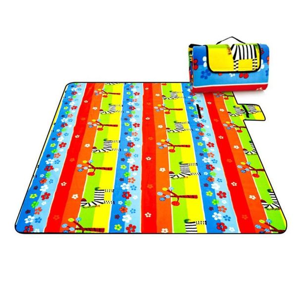 

picnic mats 200*200cm camping moistureproof outdoor beach mat baby climb plaid blanket beach yoga baby flannel pad