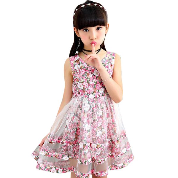 

summer dresses for girls sleeveless girls floral dress big dresses teenage summer clothes for 6 8 10 12 13 14 year, Red;yellow