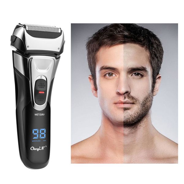 

triple blade electric shaver razor men washable pop-up beard trimmer portable rechargeable cordless face care shaving machine 45