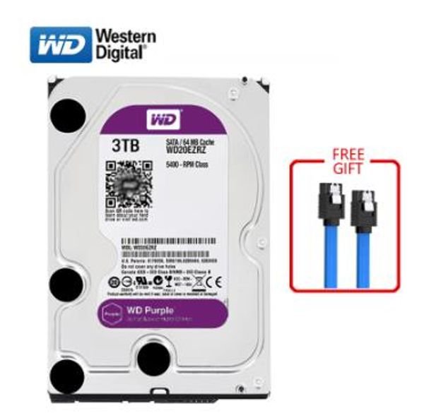 

бренд WD 3000GB фиолетовый внутренний диск 3,5" жесткий диск жесткий кэш-64M 5400RPM HDD SATA3 6 Гбит / с 3TB HD для настольных компьютеров