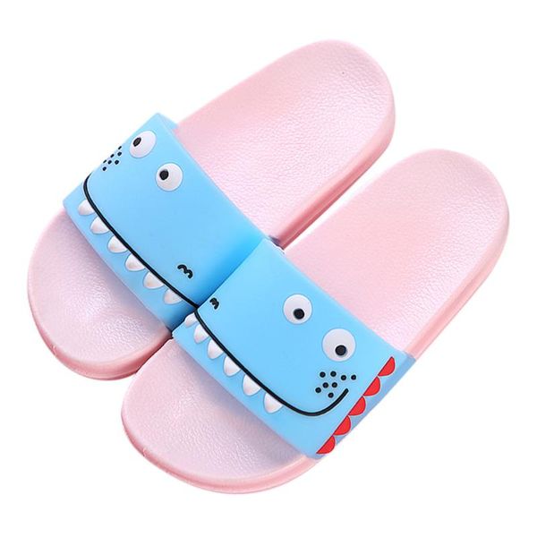 

2020 summer cute cartoon comfortable kids shoes durable soft beach flip flop breathable indoors flat sandals unisex, Black;grey