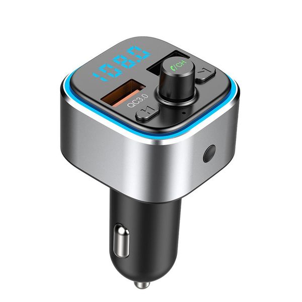 

dragonpad bluetooth 7 colors led tf card/u disk audio car mp3 player qc3.0 quick charger hands-car kit