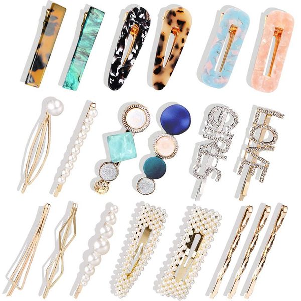 

20pcs hair clips fashion pearls hair barrettes sweet artificial macaron/acrylic resin barrettes hairpins for women girls he