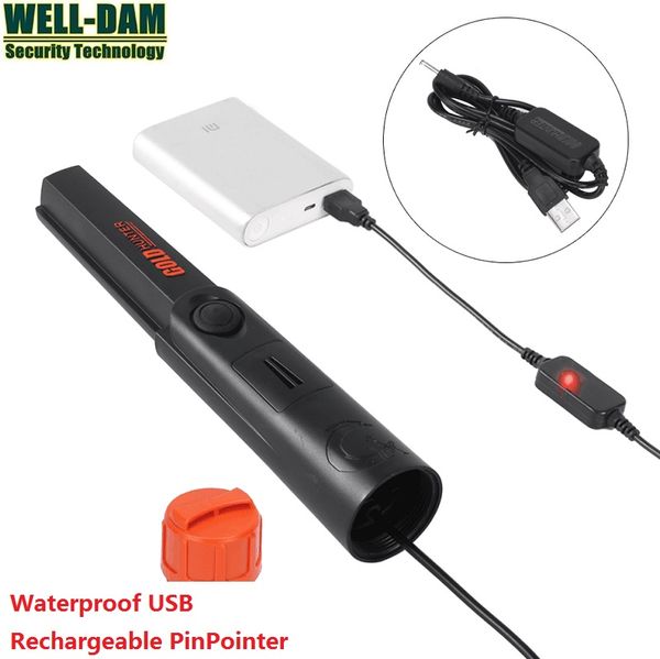 

Free Shipping TMR Waterproof USB Rechargeable PinPointer Handheld Metal Detector Underground gold metal detector