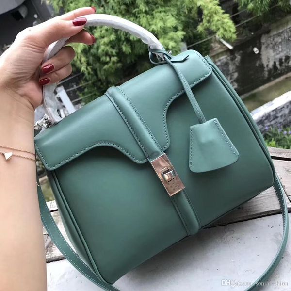

new sell fashion woman bag genuine leather lady tote shoulder bag with lock nice dress woman bag