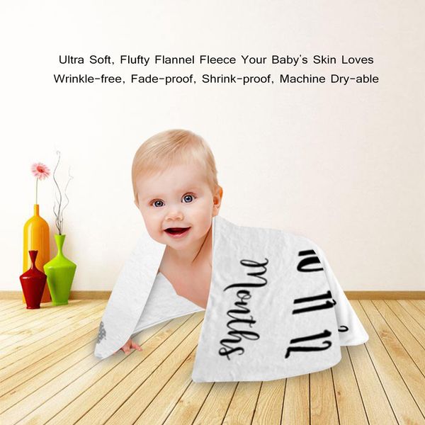 

baby monthly milestone super soft blanket 1 to12 months baby shower gift pgraphy blanket full age ceremony gift