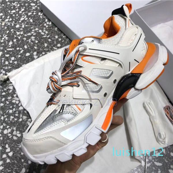 

paris 17fw fashion lux designer dad shoes triple s men women casual shoes track 3.0 sneakers espadrilles chaussures de sport pour hommes l12, Black