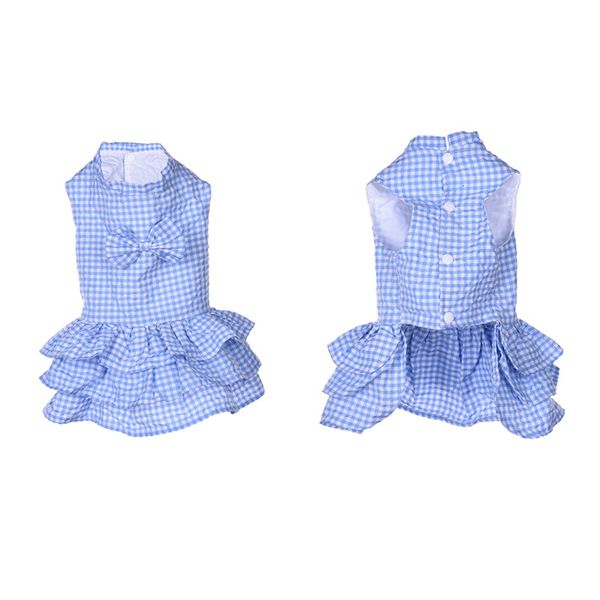 

stylish lovely plaid skirt durable washable pet wedding dresses