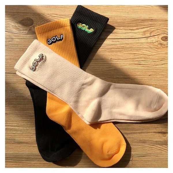 

golf cotton mid tube socks street fashion sports comfortable stocking breathable socks spring summer autumn winter socks hfymwz015