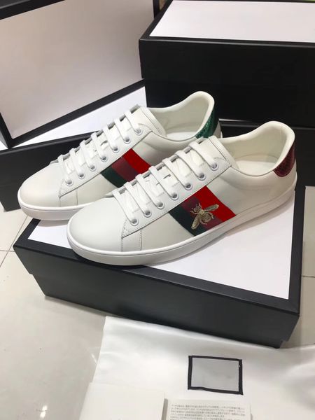 

designer fashion shoes with bee embroidery casual shoes size 35-45, Black