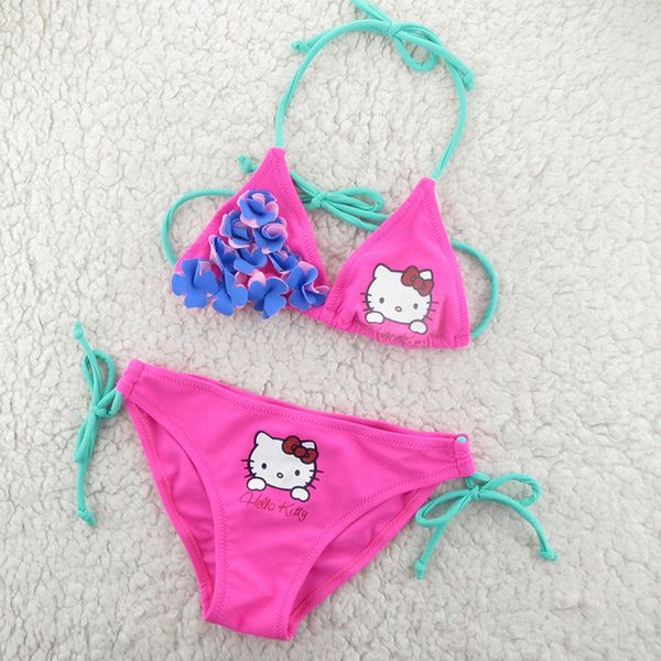 

cute hello kitty children swimwear 2019new summer children split two-piece swimsuit girl bikini girls beautiful baby swimsuit