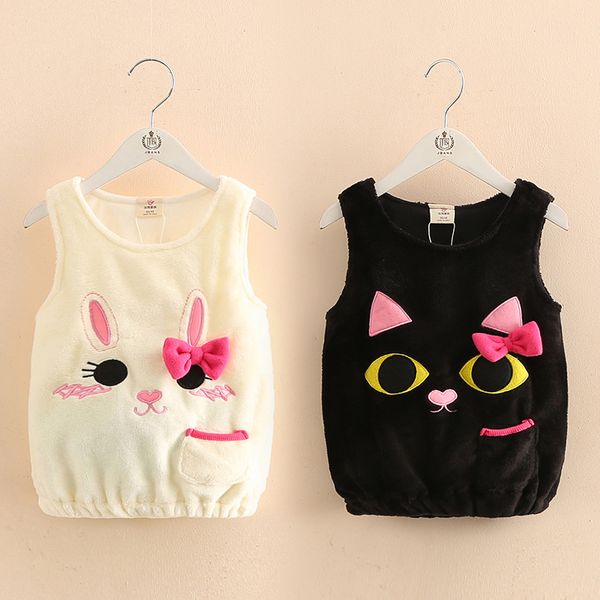 

детские cat cat vest 2019 осень зима платье новый корейский девочки платье детский утолщение плюс velvet клип досуг деньги, Blue