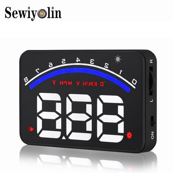 

2020 new m6 hud head up display auto hud obd2 car speed projector kmh mph speedometer car detector oil consumption parts 3c