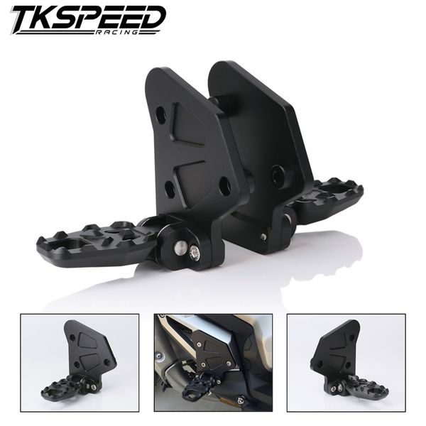 

motorcycle folding rear footrests cnc aluminum rear set foot pegs footrest for honda x- xadv x 2017 passengers pedal