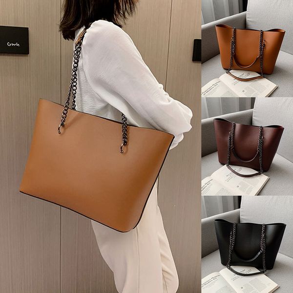 

2019 new chain women handbags retro leather women shoulder bags designer fashion ladies casual totes sac a main red brown black