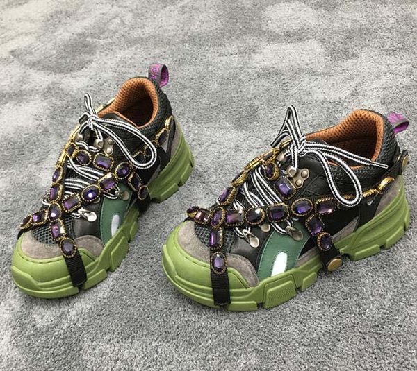 

flashtrek designer sneaker with removable crystals mens luxury designer casual fashion luxury designer womens shoes sneakers  cu08, Black