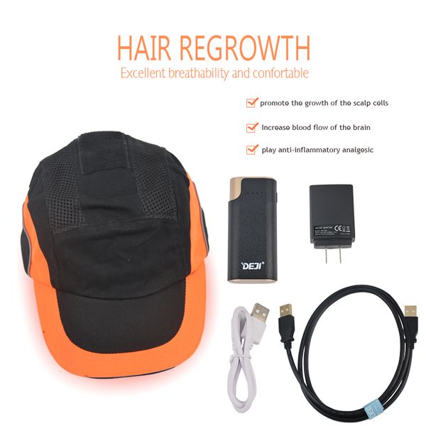 

650nm laser hair growth cap haira regrowth lazer helmet 276 diodes treatment fast regrow, Black