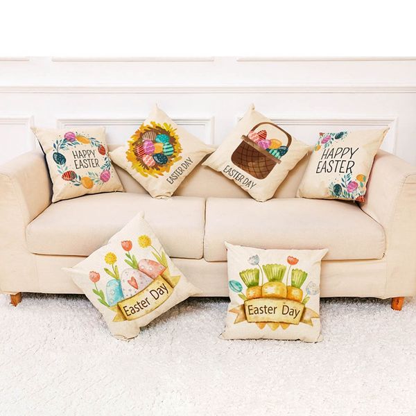 

1pc 45 * 45cm valentine's day theme cotton linen pillowcase cushion cover home decoration pillow case