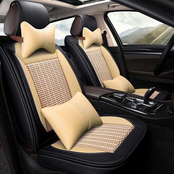 

ice silk car seat cover for ssangyong kyron korando rexton durable breathable car accessories seat protector