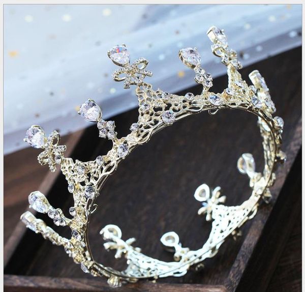 

golden princess crown marriage headdress wedding dress accessories, Slivery;golden
