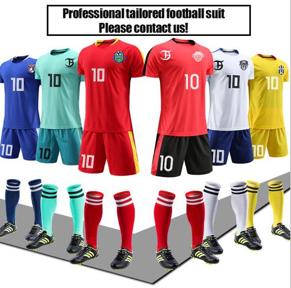 

New cu tom uniform children football uit pring new game training camp training jer ey printed printed number breathable hort lee