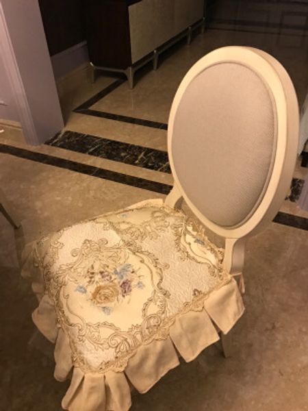 

annai pattern chair cushion 48x51 6 pcs 130x210cm table cloth white colour