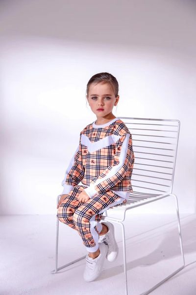 

2019 new children's long sleeve two-piece suit190812#020, White