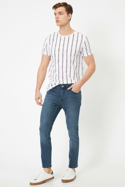 

koton men 's mixed justin jean pants 0 yam43593md, Blue