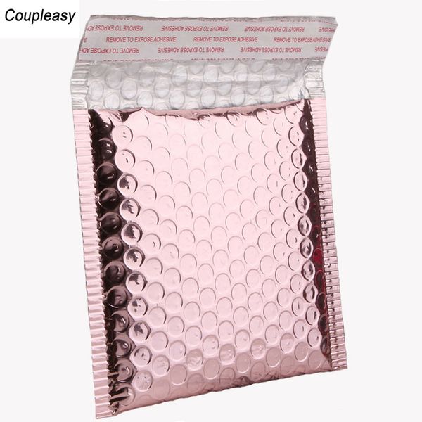 

20pcs rose gold bubble envelope foam foil shipping mailing bag bubble mailer envelopes for gift packaging 15x13cm/18x23cm lbevu