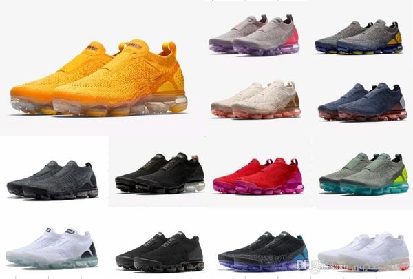 

mxamropavs 2018 chaussures moc 2 laceless 2.0 men shoes triple black designs mens women sneakers fly white knit sports air trainers zapatos