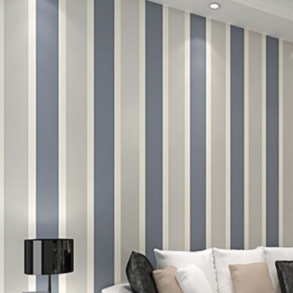 Environmental Protection Non Woven Vertical Stripe Wallpaper Modern Simple Bedroom Living Room Tv Background Wall Paper Wide Stripe Images Wallpaper