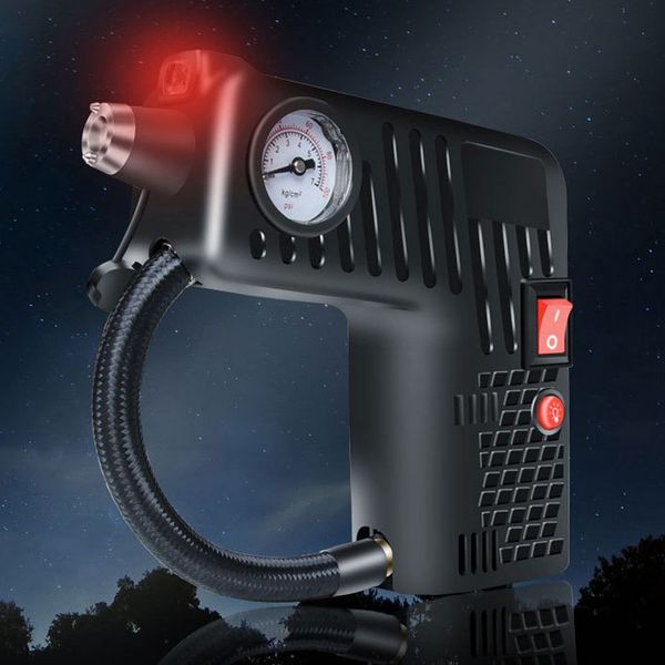 

portable air compressor electric auto car bike tire inflator pump 12v